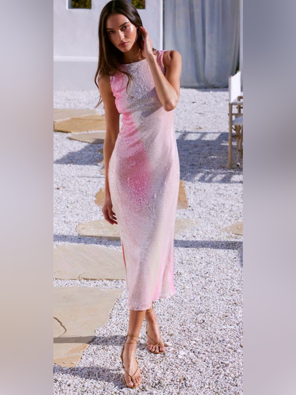 Misa Pink Sequin Midi Dress 💅🏼